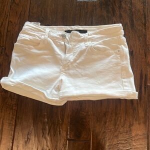 White jean shorts